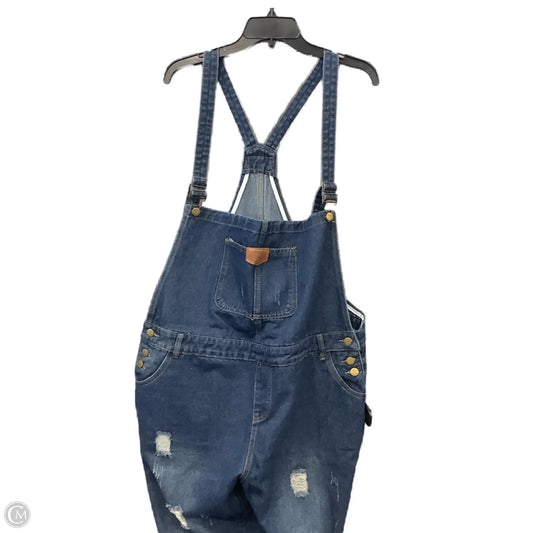Overalls By Clothes Mentor In Blue Denim, Size: 20