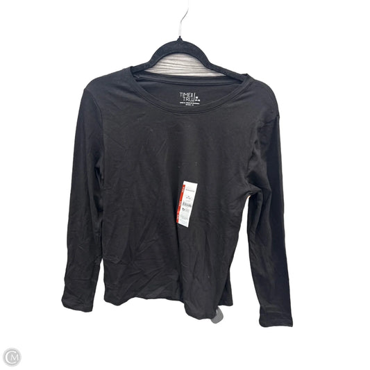 Top Long Sleeve By Time And Tru In Black, Size: M