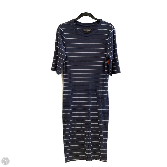 Dress Casual Maxi By Banana Republic In Blue & White, Size: M