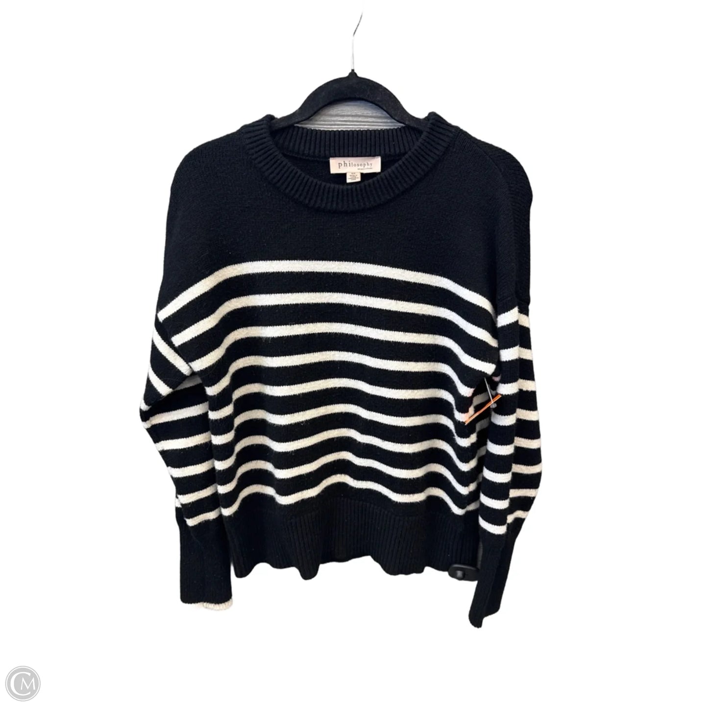 Sweater By Philosophy In Black & White, Size: Sp