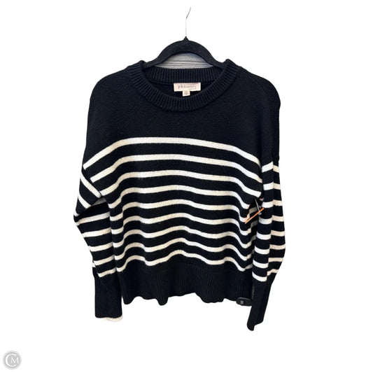 Sweater By Philosophy In Black & White, Size: Sp