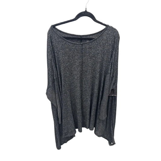 Athletic Top Long Sleeve Crewneck By Livi Active In Grey, Size: 2x