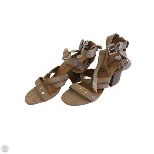 Sandals Heels Wedge By Bke In Brown, Size: 9