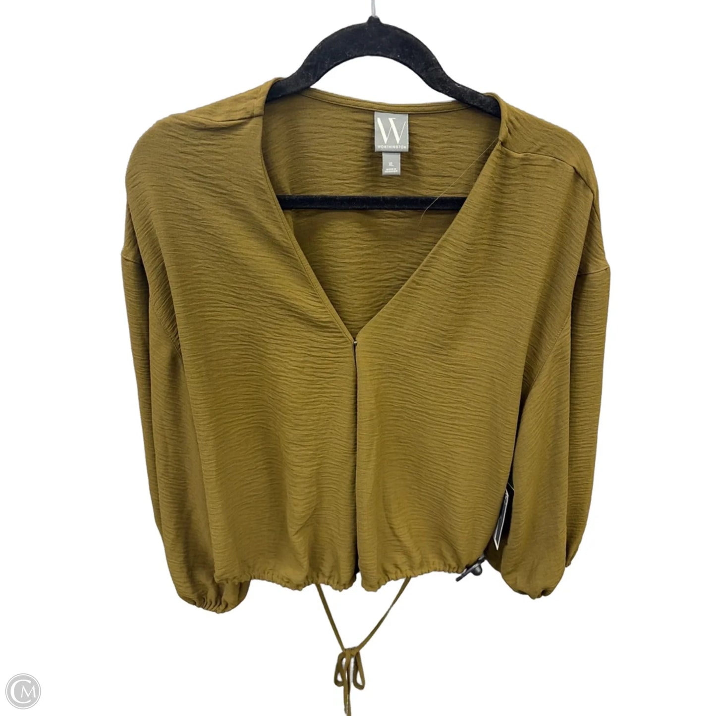 Top Long Sleeve By Worthington In Green, Size: Xl