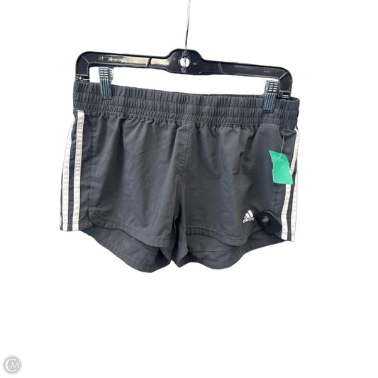 Athletic Shorts By Adidas In Grey & White, Size: M