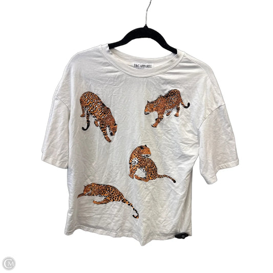 Top Short Sleeve By Clothes Mentor In White, Size: M