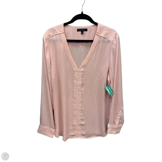 Top Long Sleeve By Banana Republic In Pink, Size: Xl