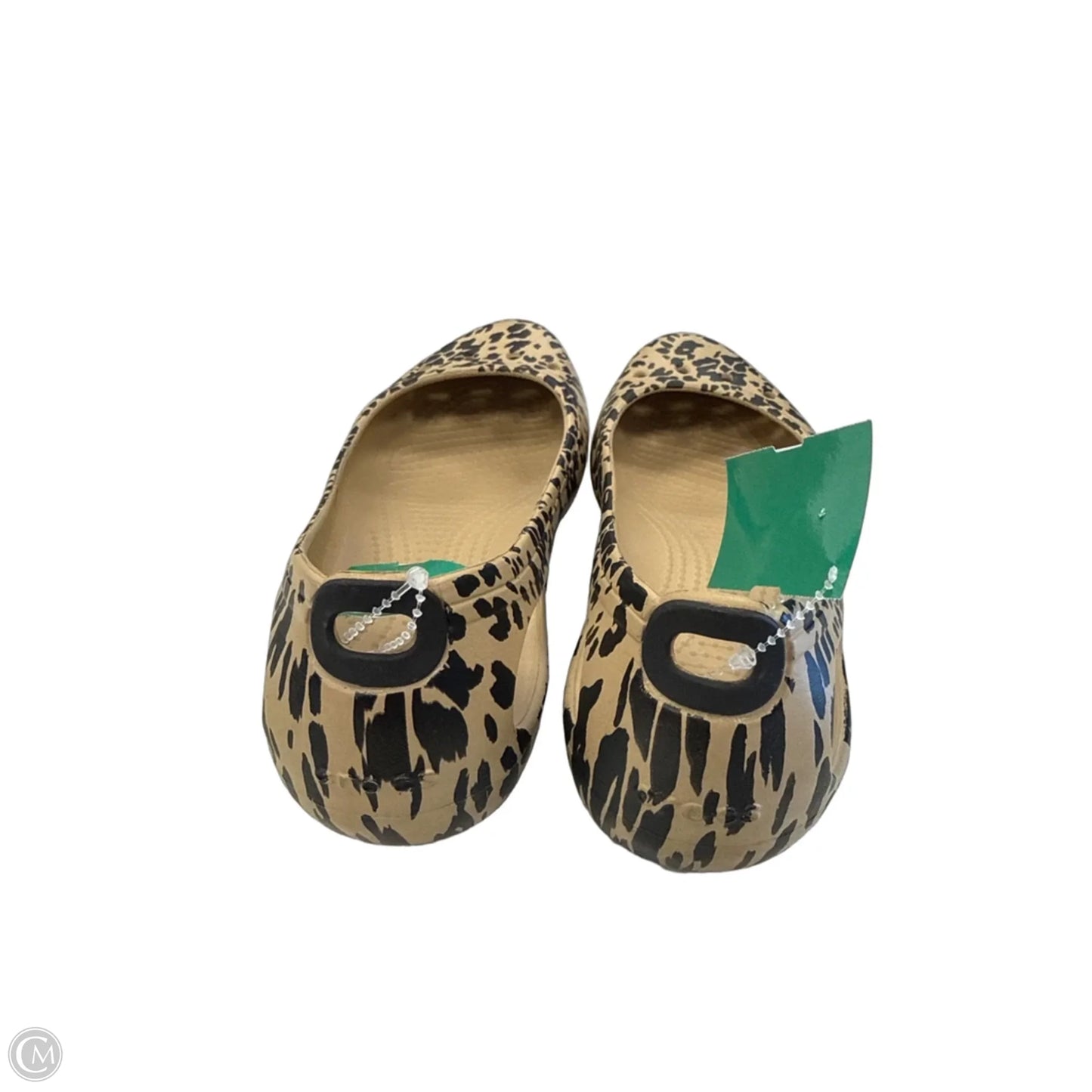 Shoes Flats By Crocs In Animal Print, Size: 7