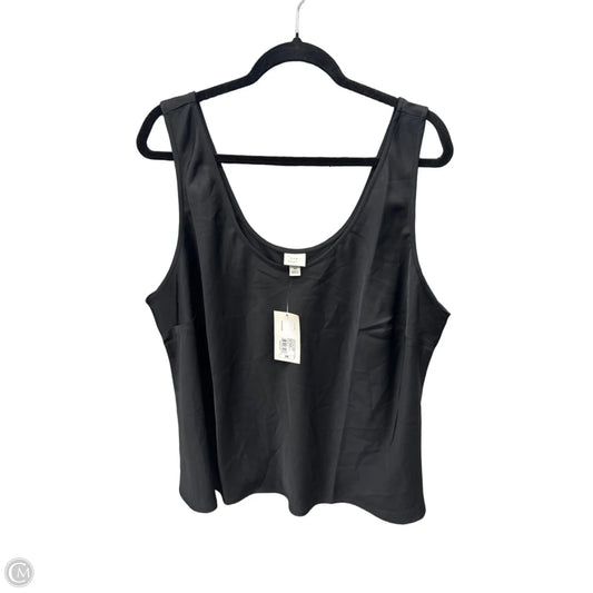 Top Sleeveless By A New Day In Black, Size: 2x