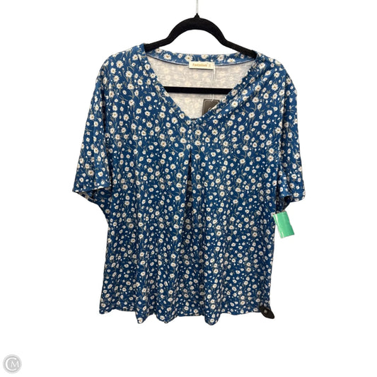 Top Short Sleeve By Clothes Mentor In Blue, Size: 2x