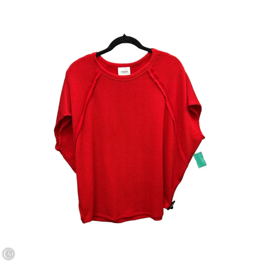 Top Short Sleeve By Andree By Unit In Red, Size: M
