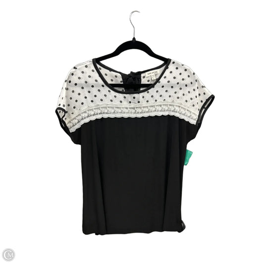 Top Short Sleeve By Faith And Joy In Black & White, Size: L