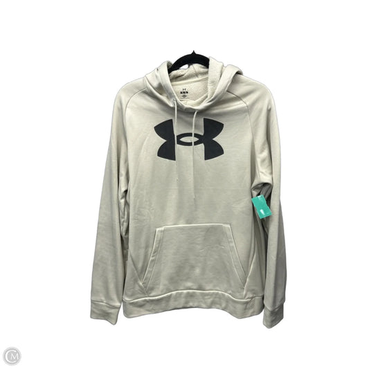 Sweatshirt Hoodie By Under Armour In Beige, Size: M