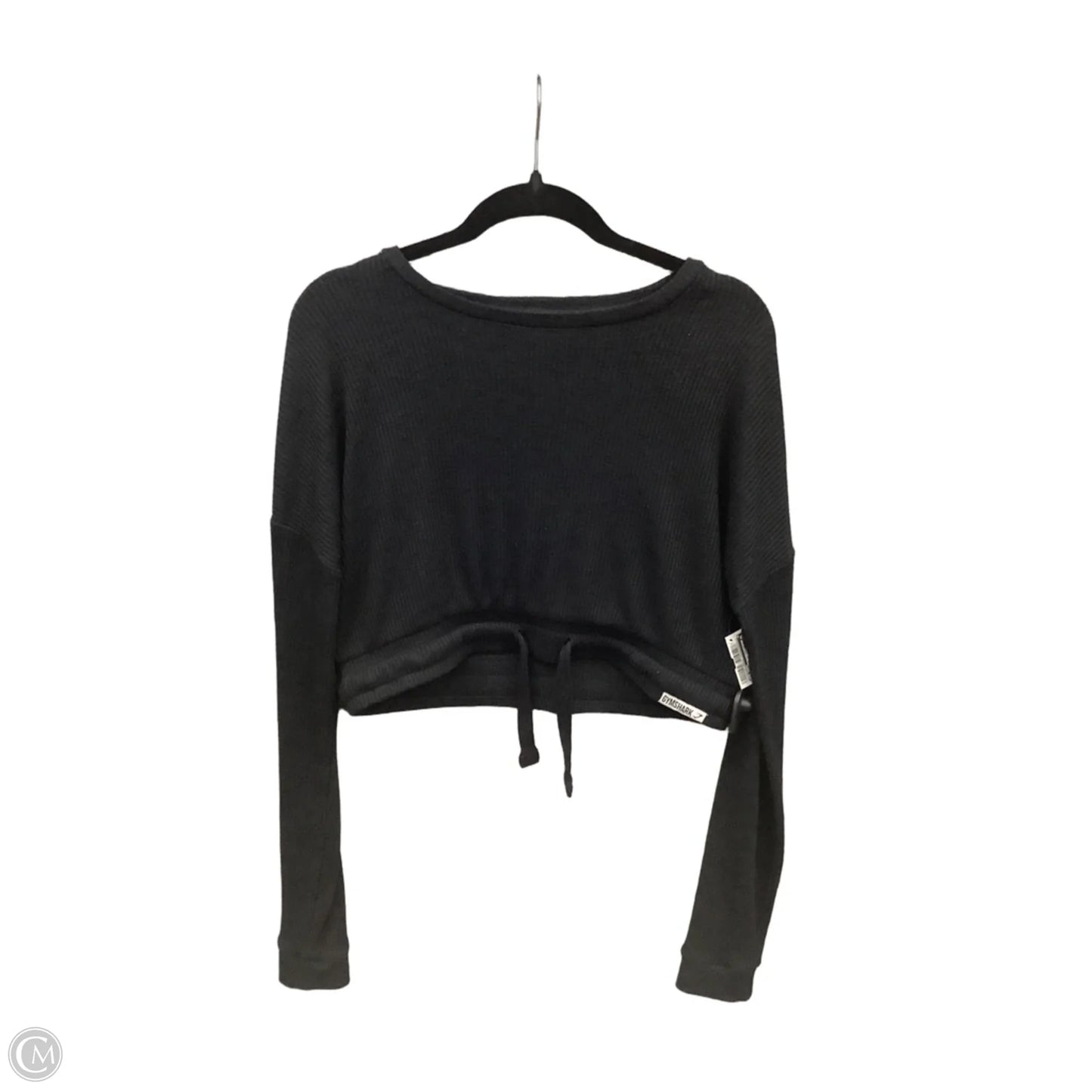 Athletic Top Long Sleeve Crewneck By Gym Shark In Black, Size: M