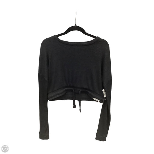 Athletic Top Long Sleeve Crewneck By Gym Shark In Black, Size: M