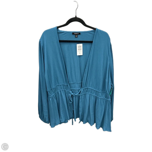 Top Long Sleeve By Torrid In Blue, Size: 2x