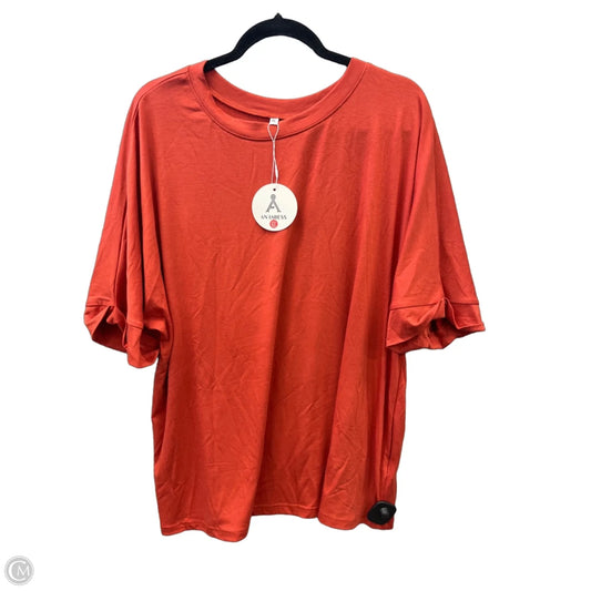Top Short Sleeve By Anrabess In Orange, Size: Xl