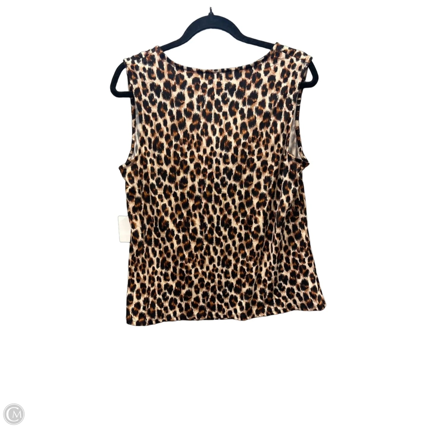 Top Sleeveless By Perseption Concept In Animal Print, Size: M