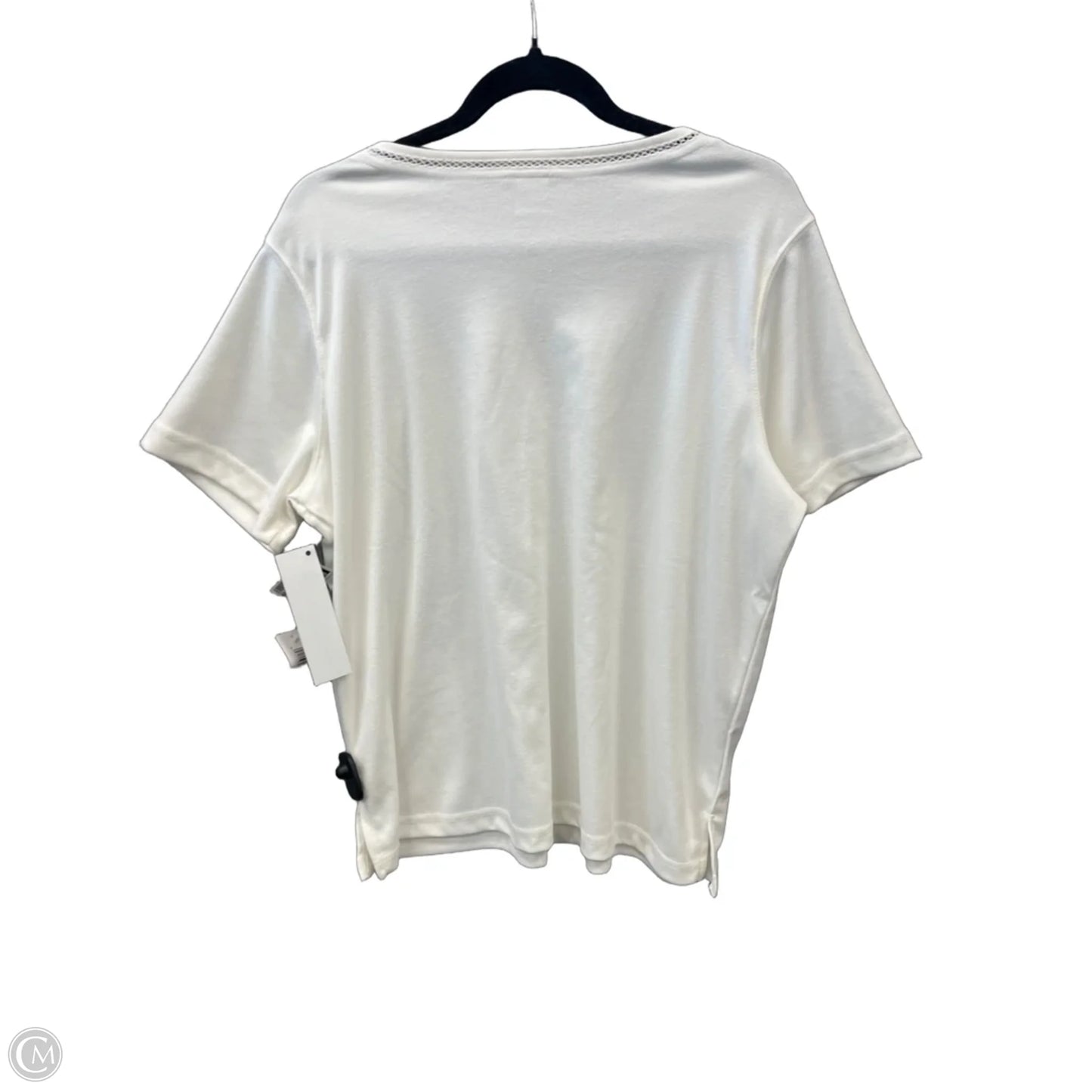 Top Short Sleeve By Bon Worth In White, Size: Mp
