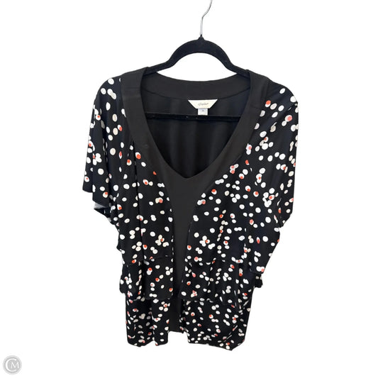 Top Short Sleeve By Cj Banks In Black, Size: 2x
