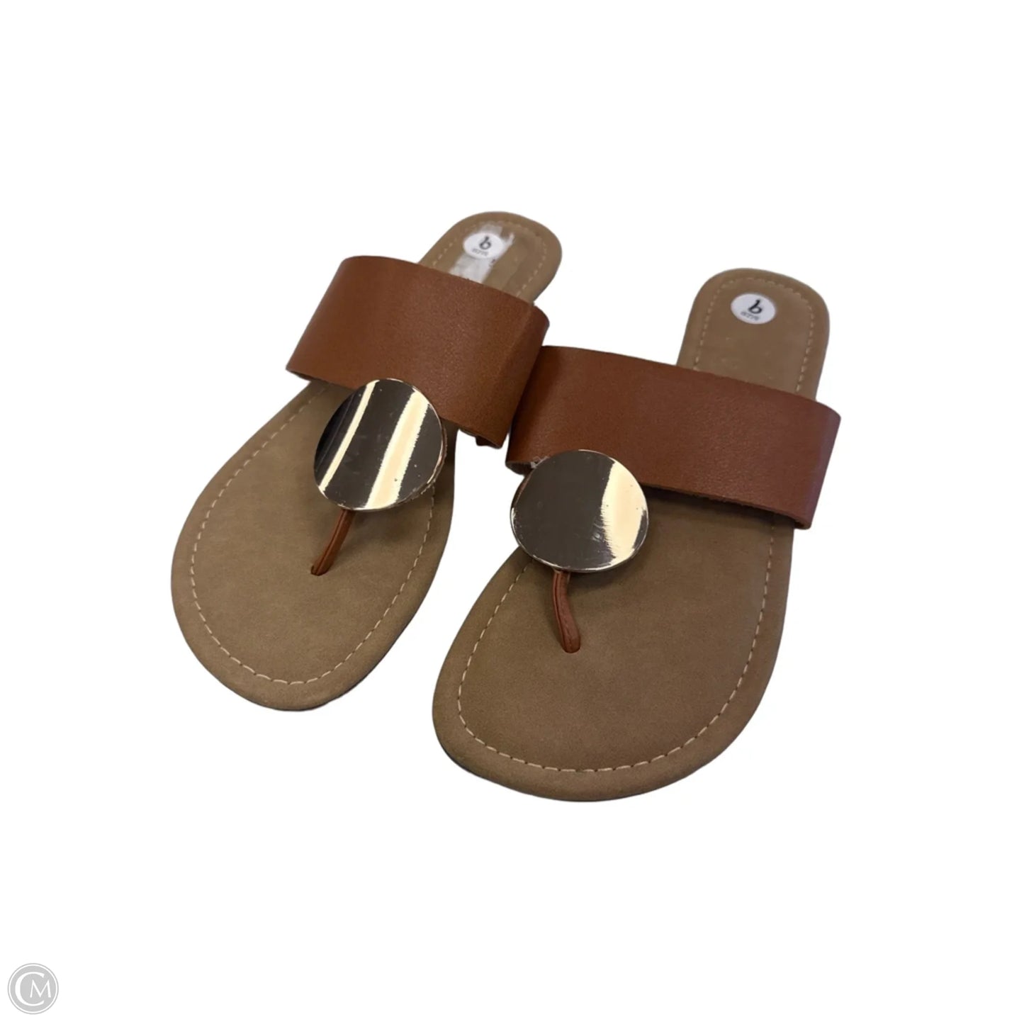 Sandals Flats By Clothes Mentor In Brown, Size: 9