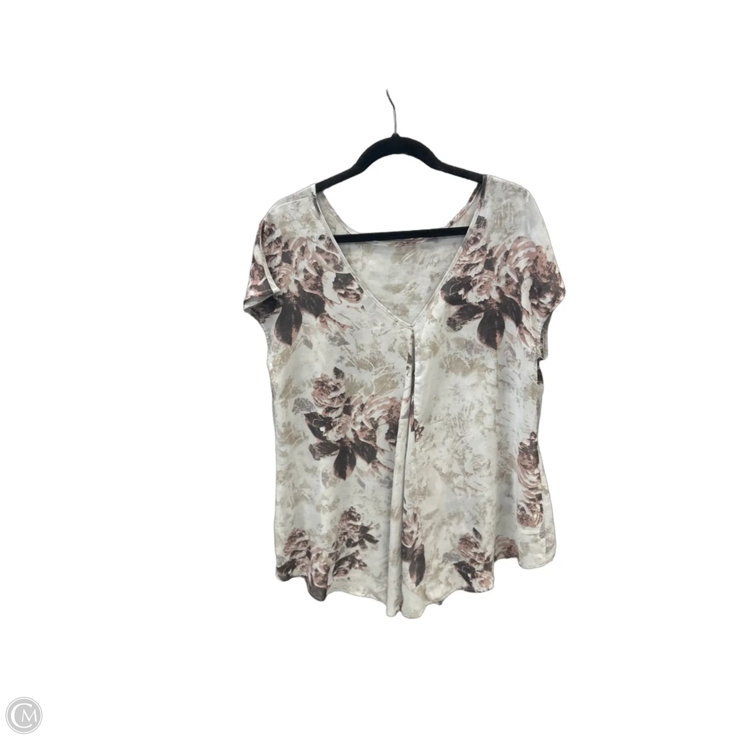 Top Short Sleeve By Dex In Grey, Size: 1x