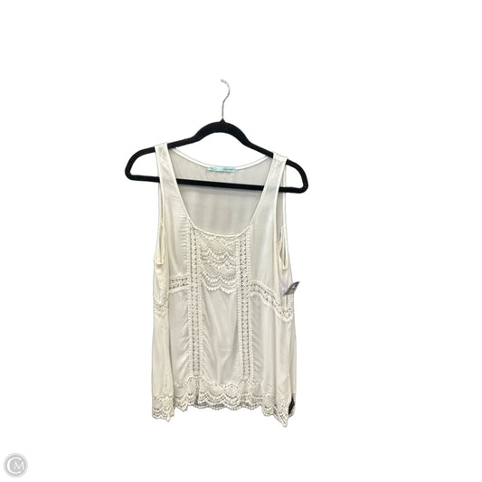 Top Sleeveless By Maurices In White, Size: L