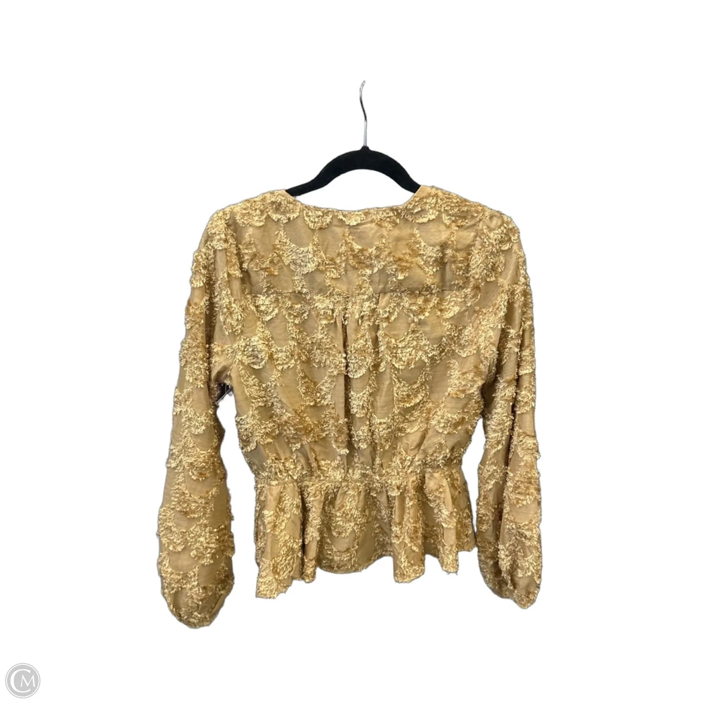 Top Long Sleeve By Mystree In Gold, Size: S