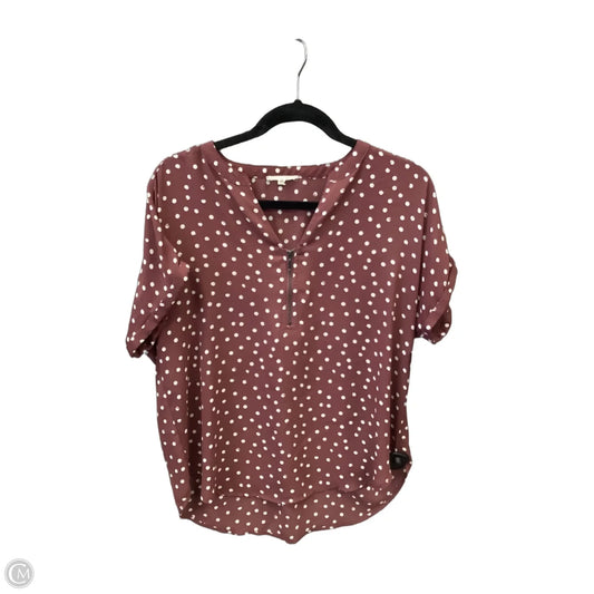 Top Short Sleeve By Maurices In Polkadot Pattern, Size: M