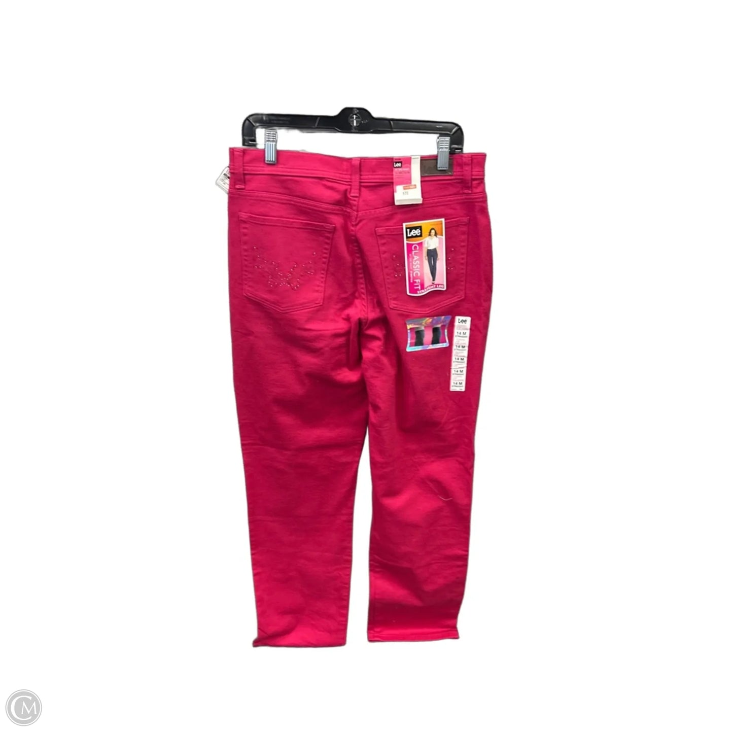 Jeans Straight By Lee In Pink, Size: 14