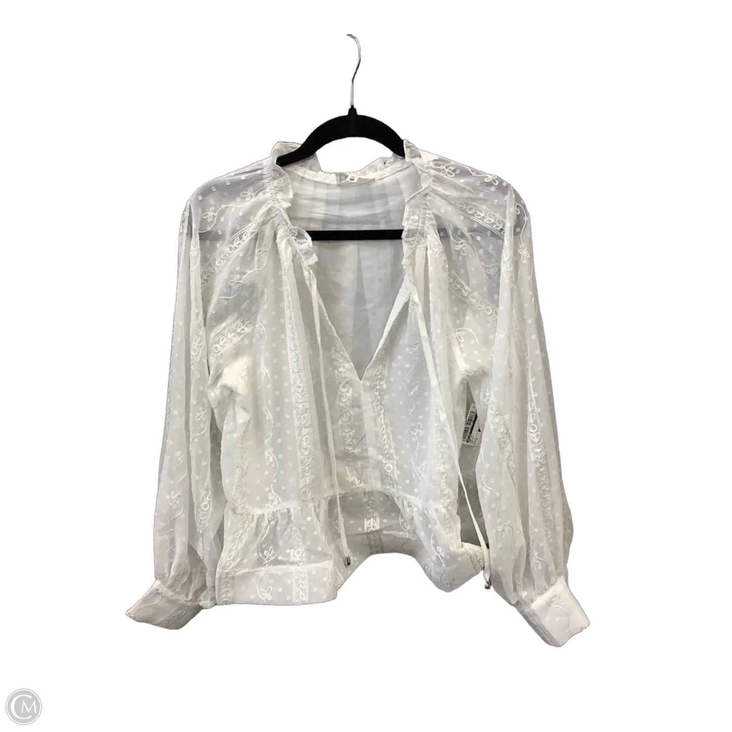 Top Long Sleeve By Heyson In White, Size: M