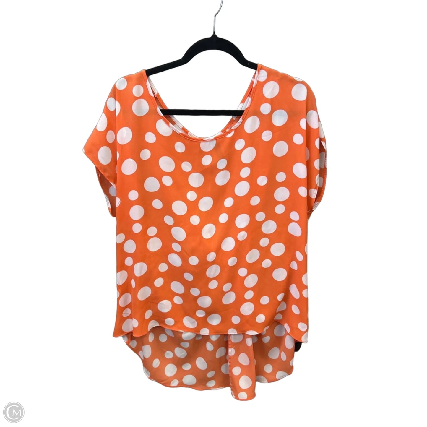 Top Short Sleeve By Massini In Polkadot Pattern, Size: Xl
