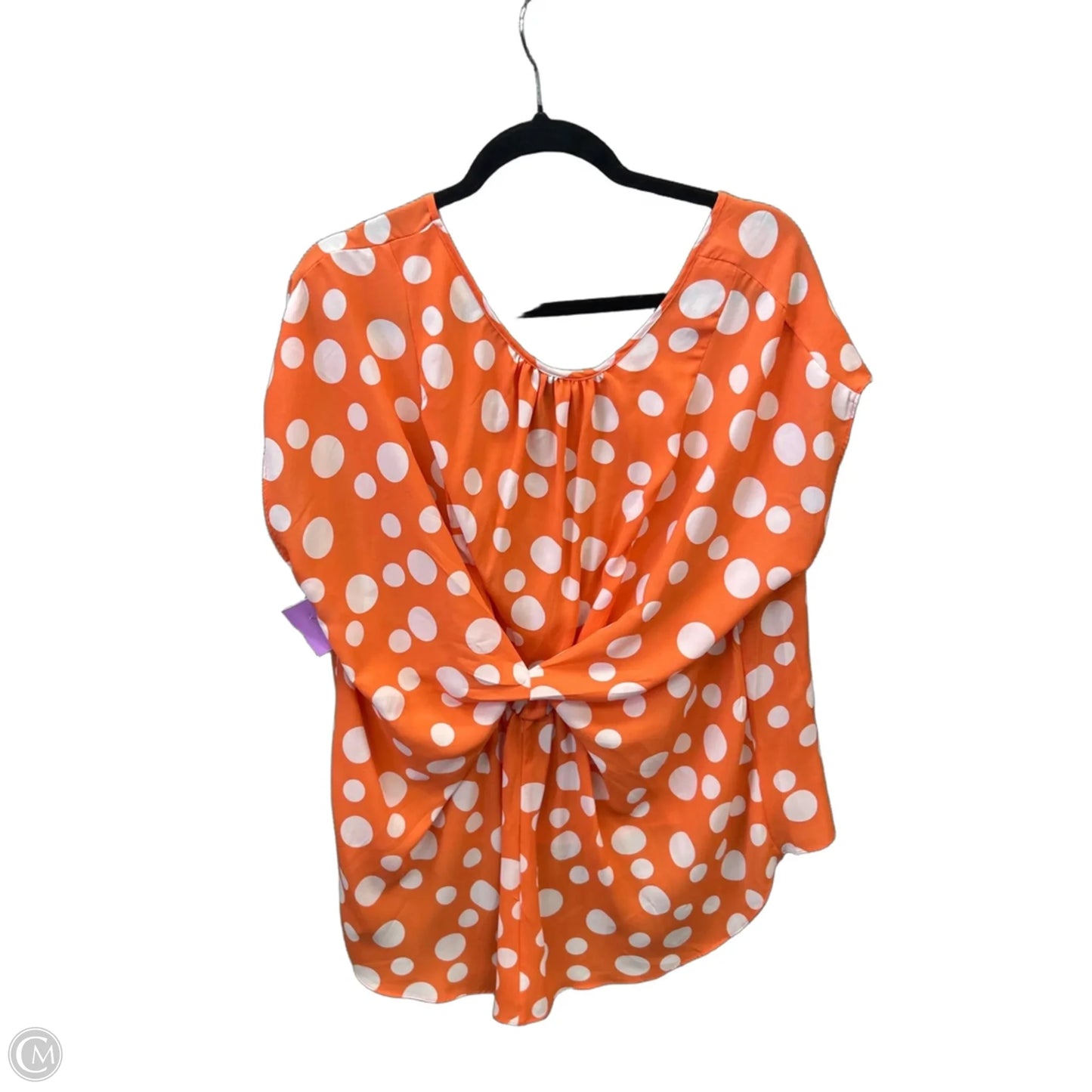 Top Short Sleeve By Massini In Polkadot Pattern, Size: Xl