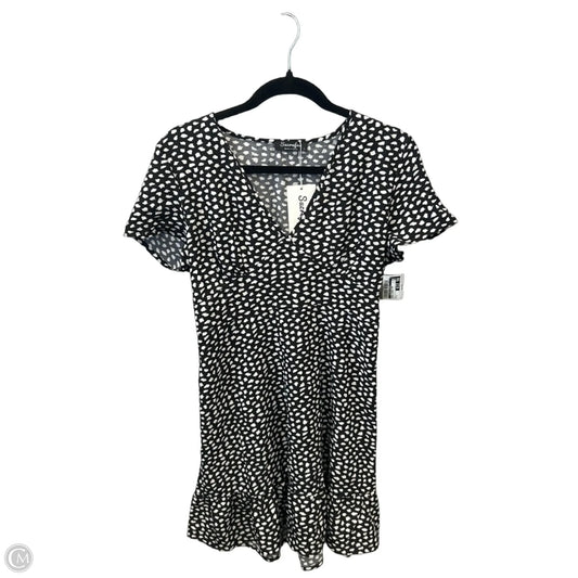 Dress Casual Midi By Clothes Mentor In Black & White, Size: L