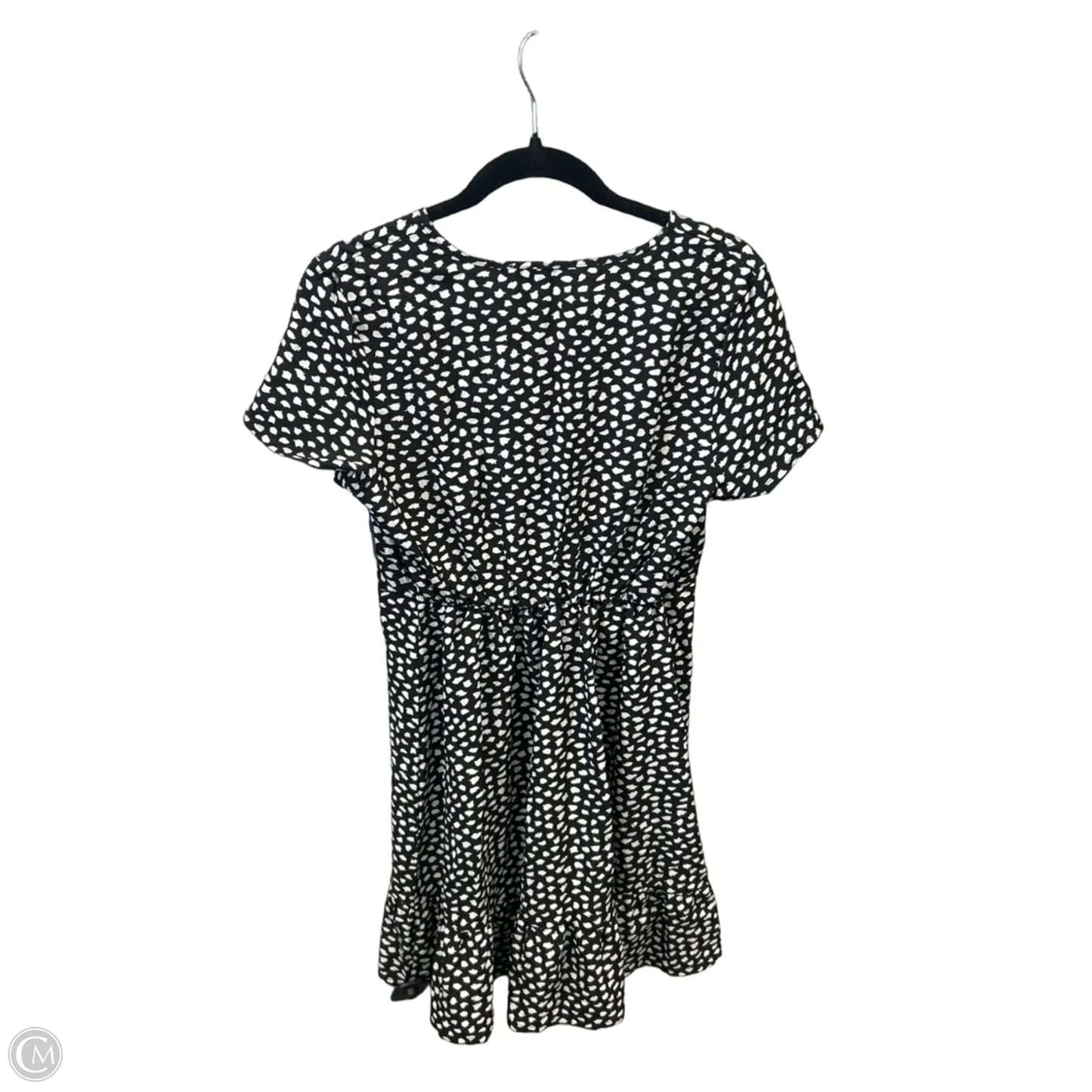Dress Casual Midi By Clothes Mentor In Black & White, Size: L