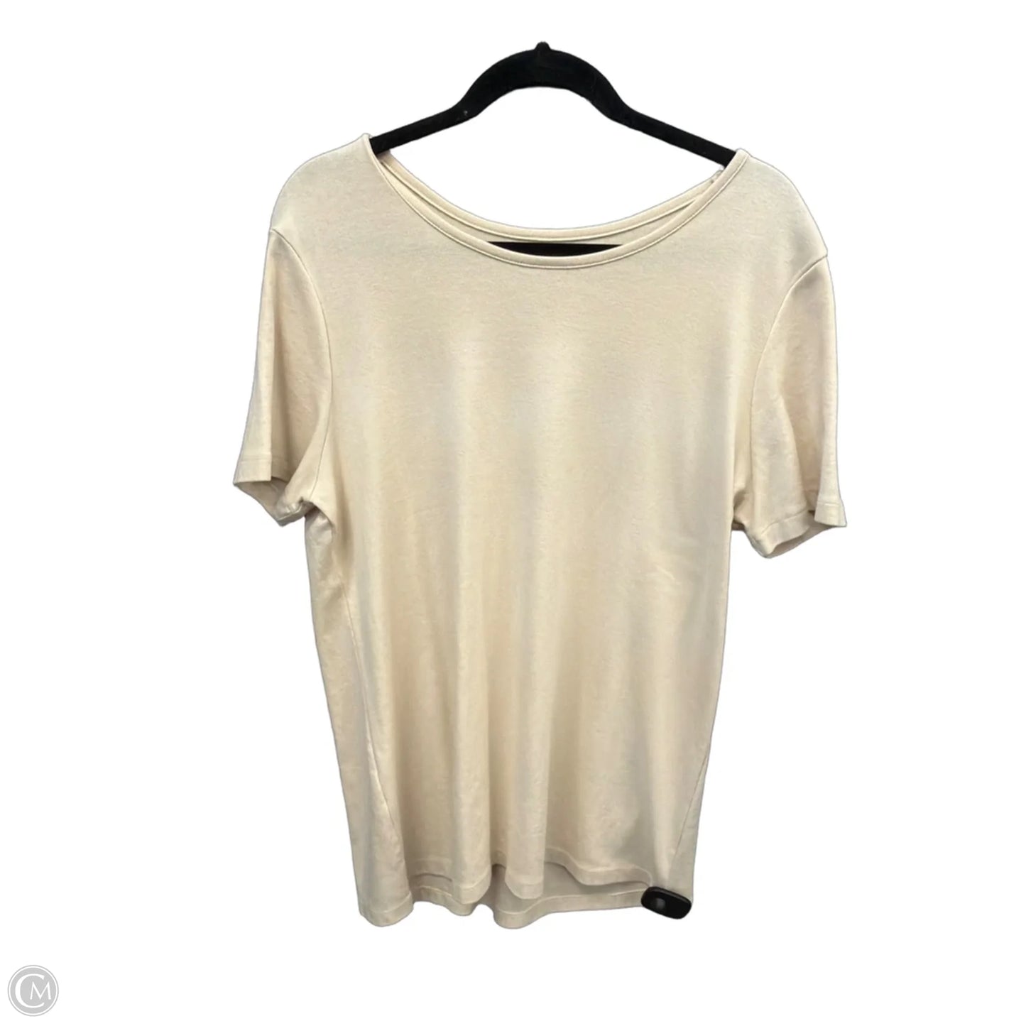 Top Short Sleeve By Time And Tru In Beige, Size: Xxl