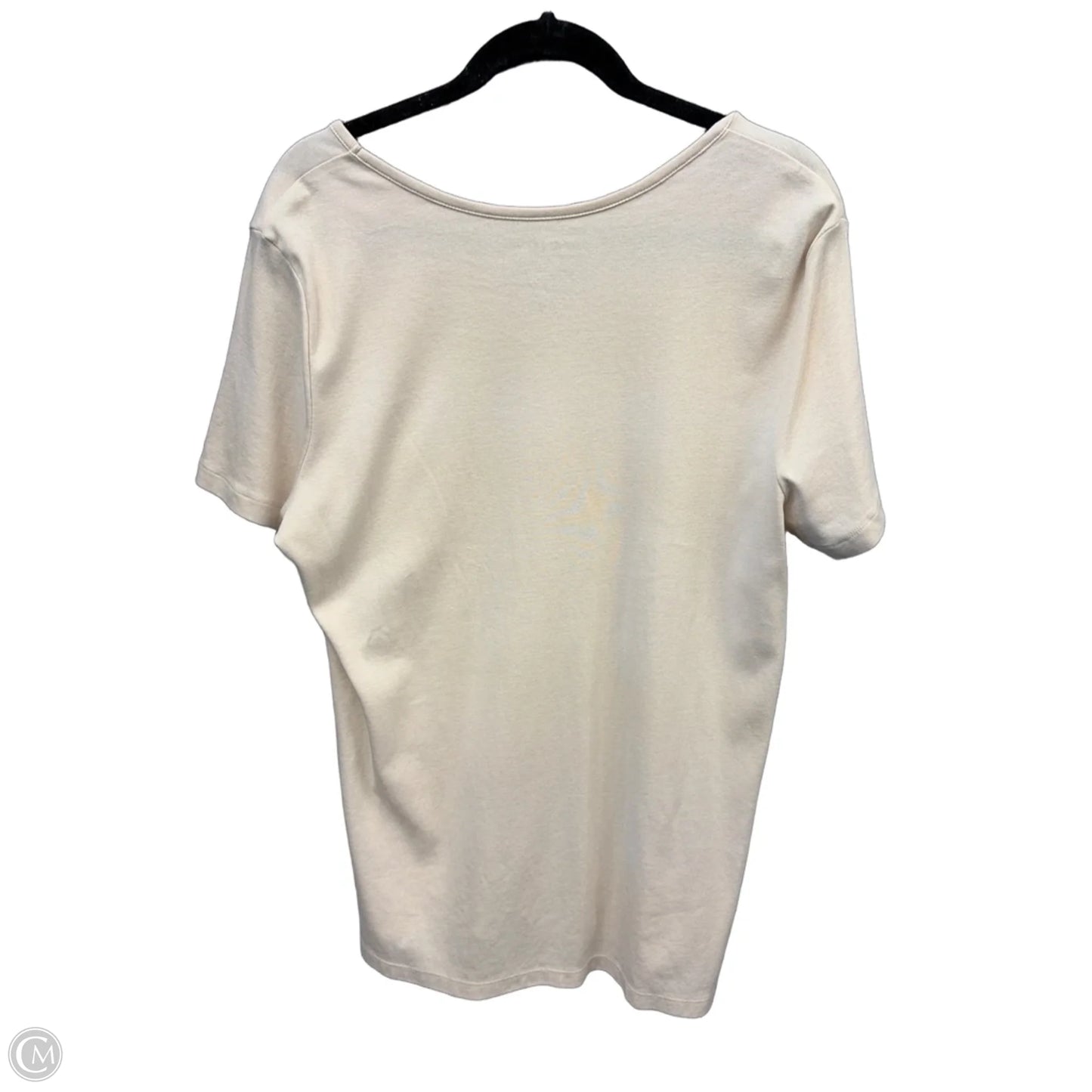 Top Short Sleeve By Time And Tru In Beige, Size: Xxl