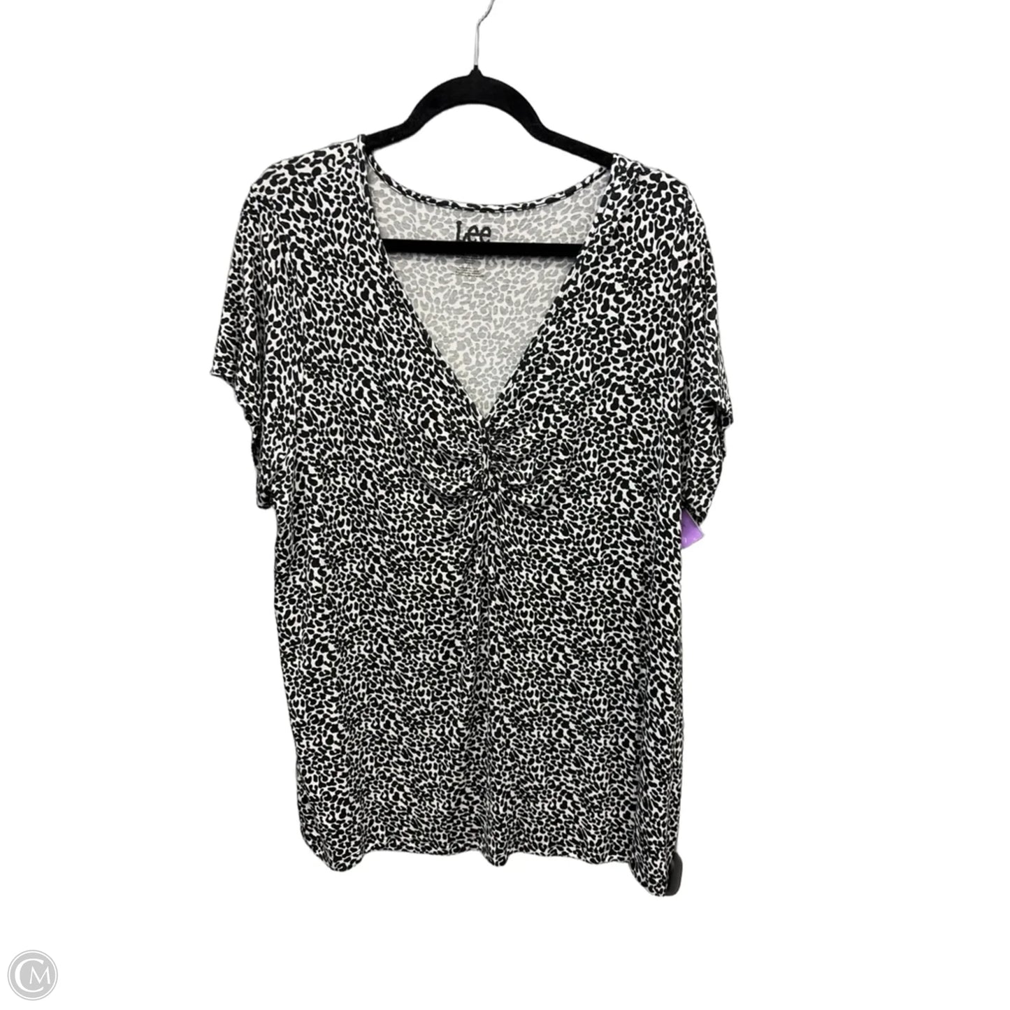 Top Short Sleeve By Lee In Animal Print, Size: 2x