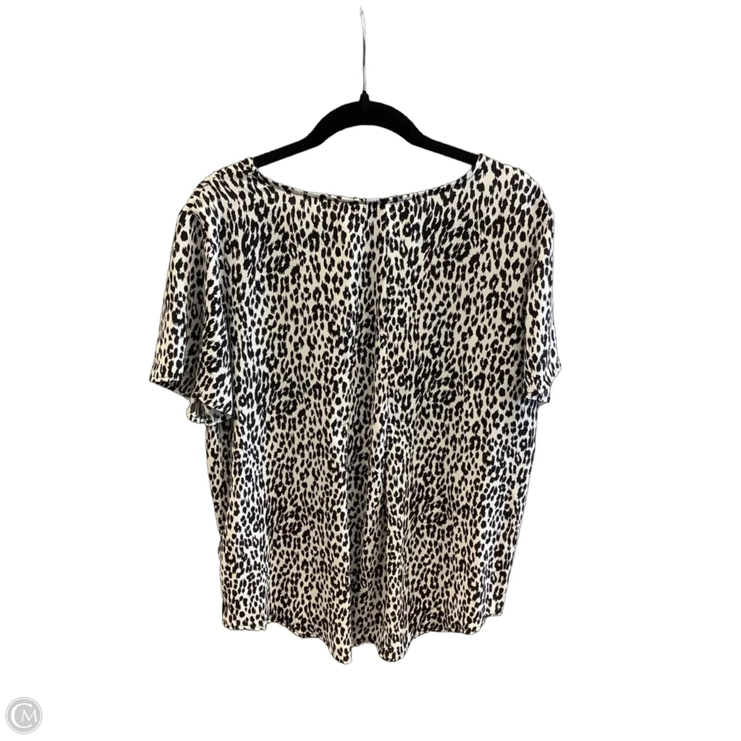 Top Short Sleeve By Chelsea And Theodore In Animal Print, Size: Xxl