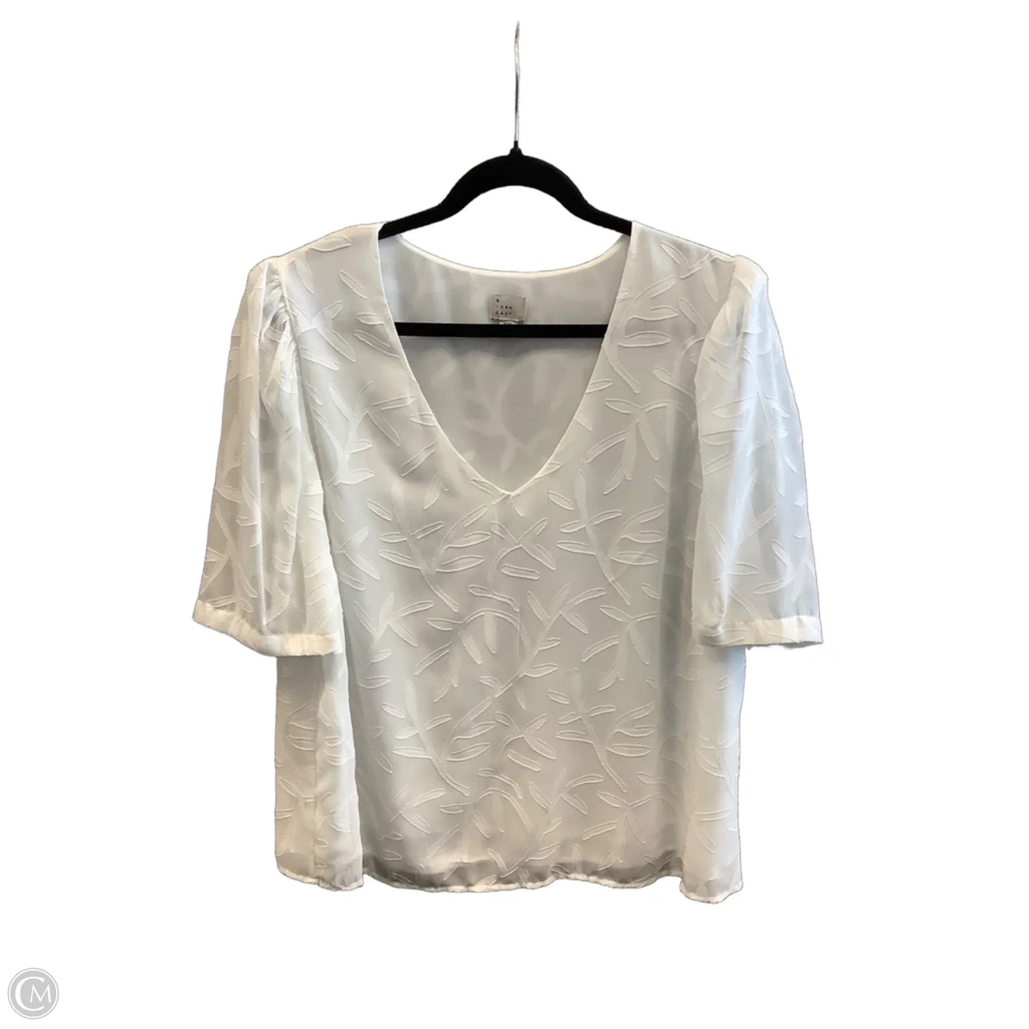 Top Short Sleeve By A New Day In White, Size: Xxl