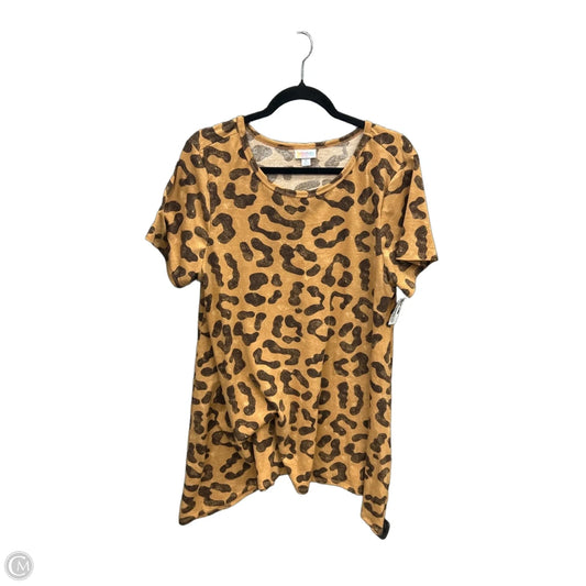 Tunic Short Sleeve By Lularoe In Animal Print, Size: Xl