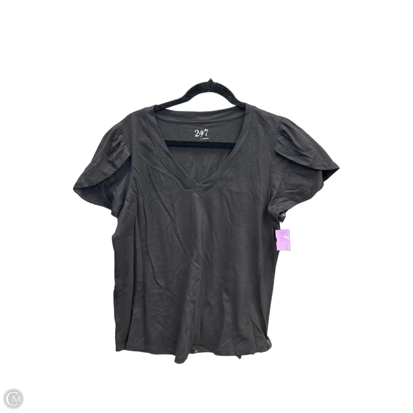 Top Short Sleeve By Maurices In Black, Size: Xl