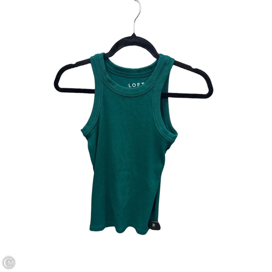 Top Sleeveless By Loft In Green, Size: S