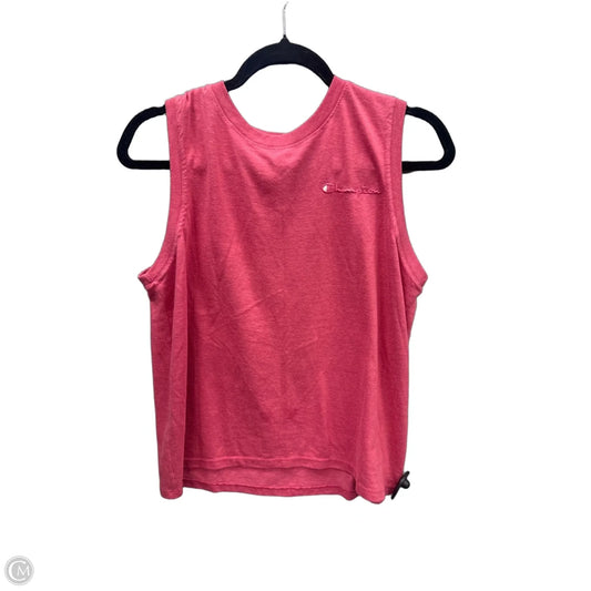 Top Sleeveless By Champion In Pink, Size: L