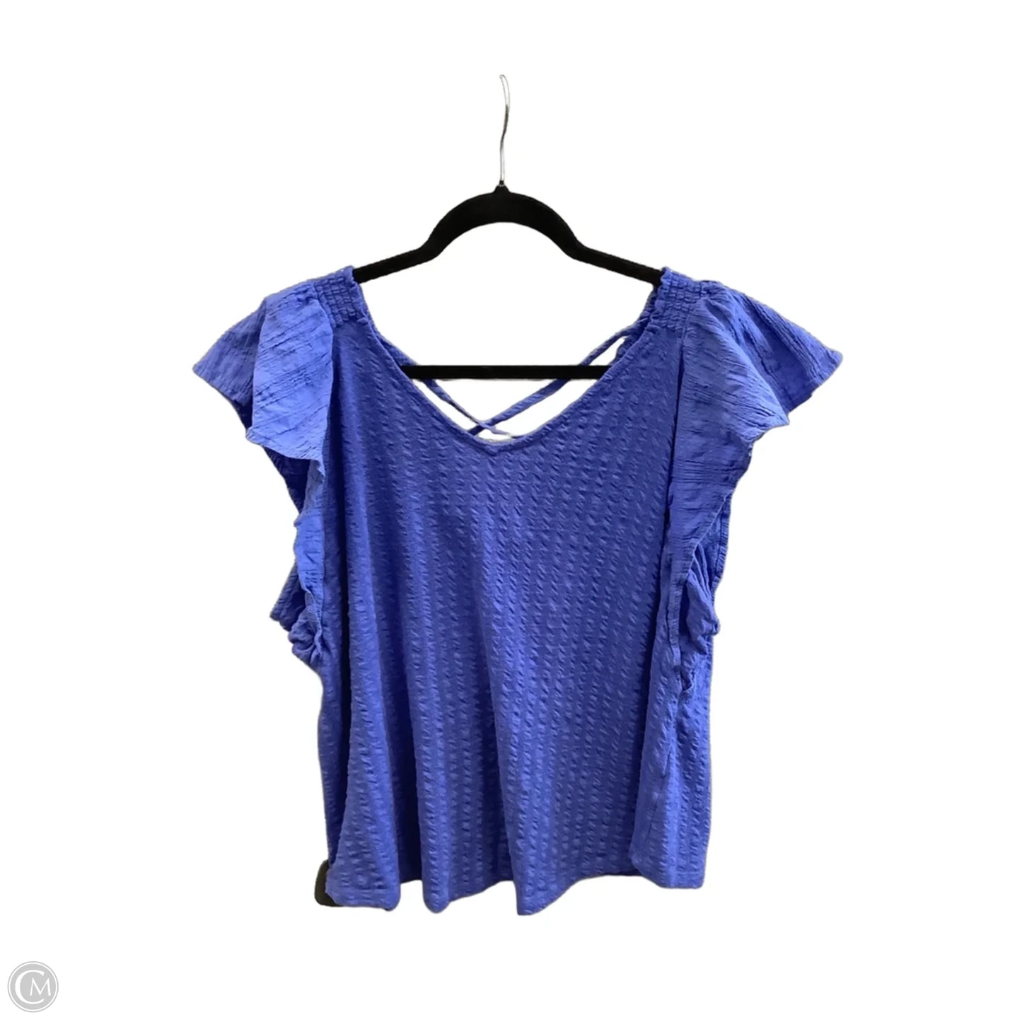 Top Short Sleeve By Maurices In Blue, Size: 2x