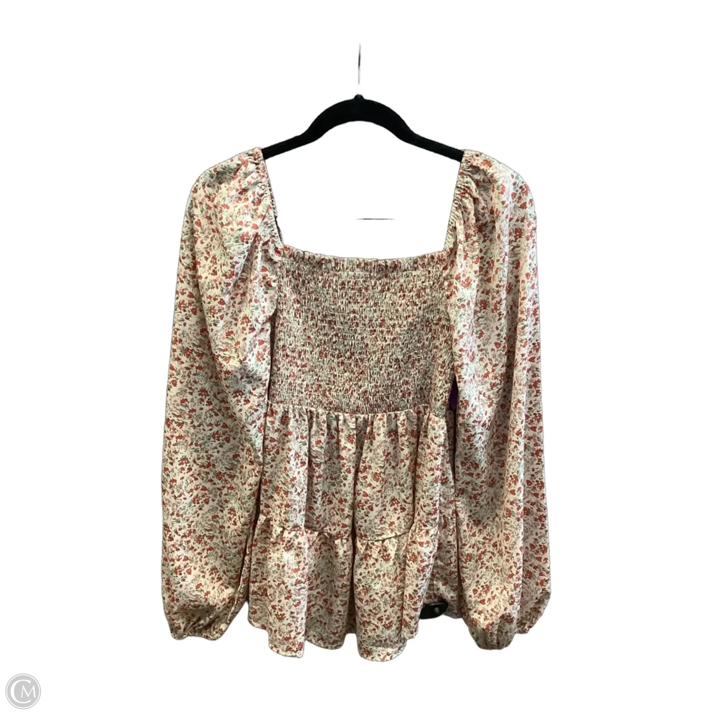 Top Long Sleeve By Hailey & Co In Floral Print, Size: M
