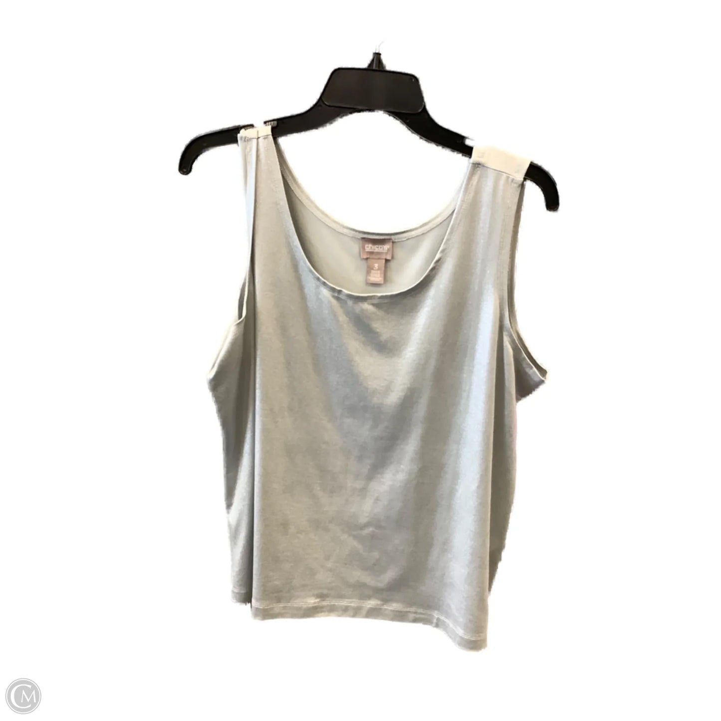Top Sleeveless By Chicos In Silver, Size: S
