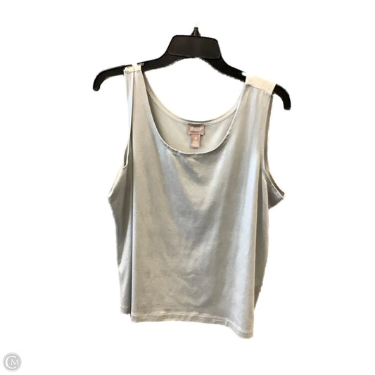 Top Sleeveless By Chicos In Silver, Size: S