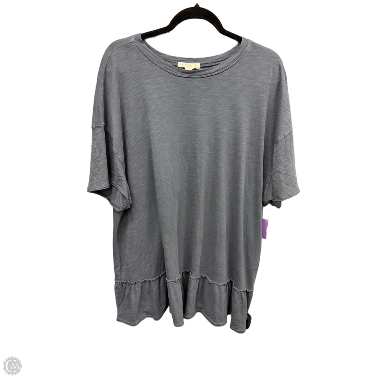 Top Short Sleeve By Clothes Mentor In Grey, Size: L