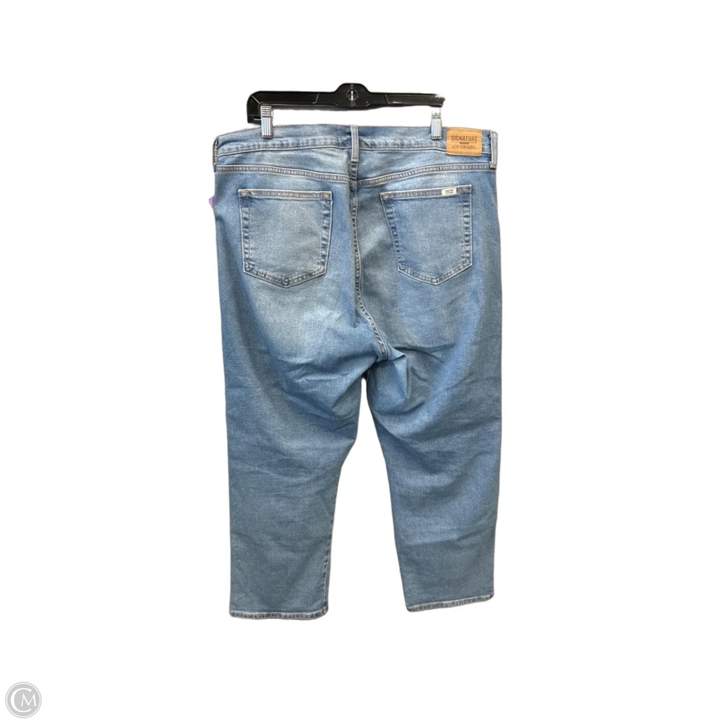 Jeans Straight By Levis In Blue Denim, Size: 18
